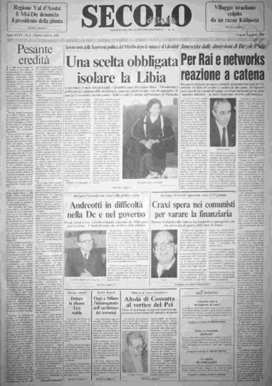 venerdì 3 gennaio 1986