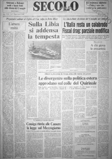 sabato 4 gennaio 1986