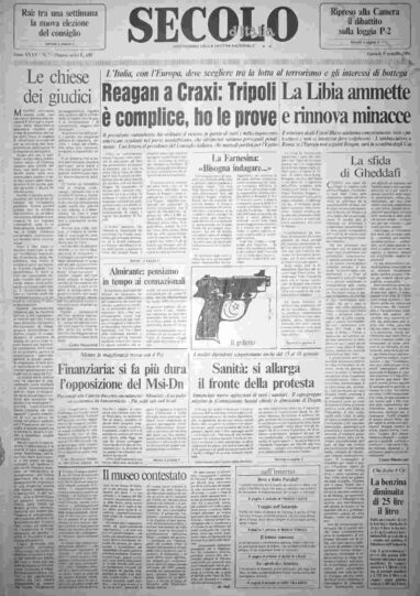giovedì 9 gennaio 1986