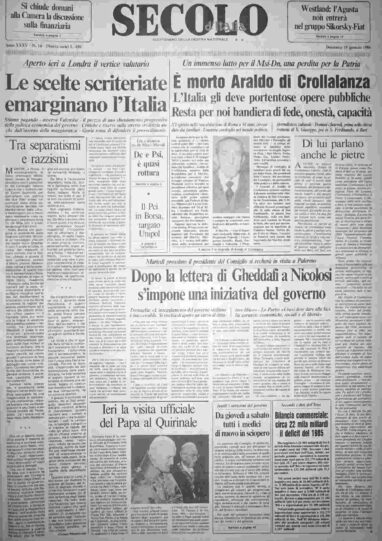 domenica 19 gennaio 1986