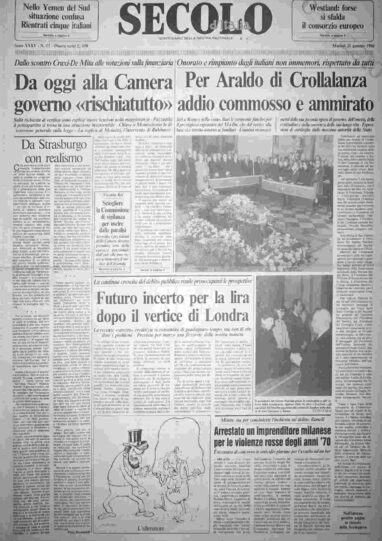 martedì 21 gennaio 1986