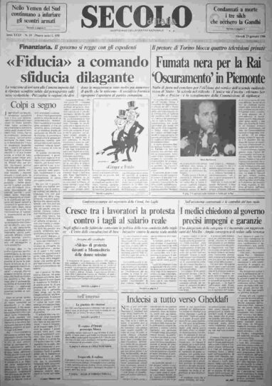 giovedì 23 gennaio 1986