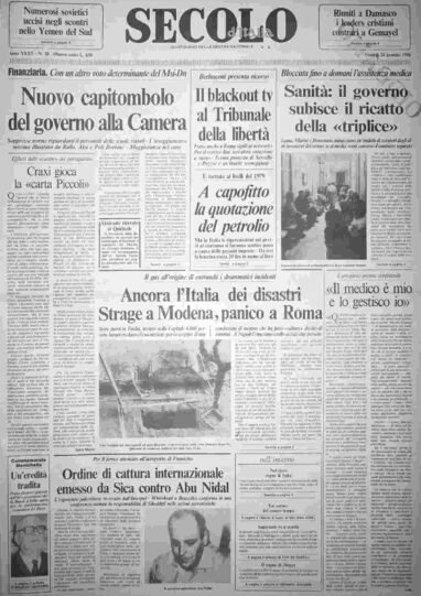 venerdì 24 gennaio 1986