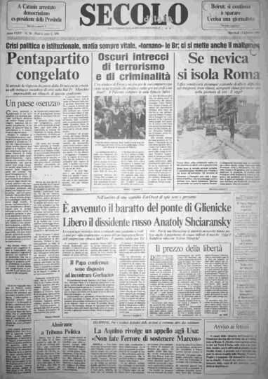 mercoledì 12 febbraio 1986