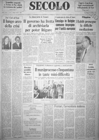 mercoledì 19 febbraio 1986