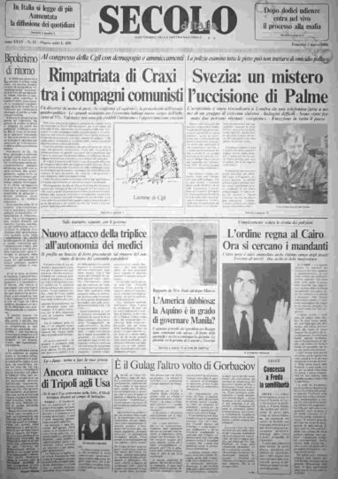 domenica 2 marzo 1986
