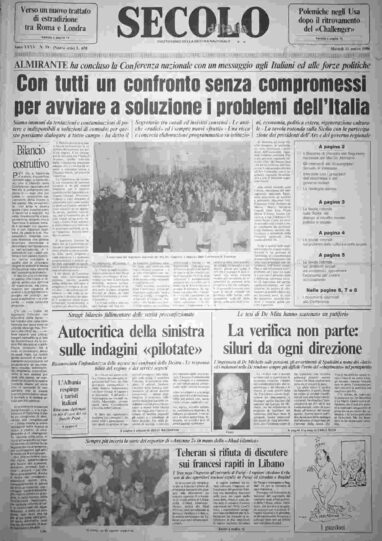 martedì 11 marzo 1986