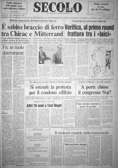giovedì 20 marzo 1986