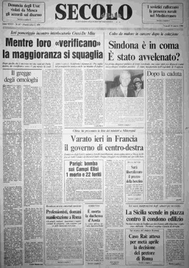 venerdì 21 marzo 1986