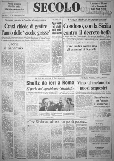 sabato 29 marzo 1986