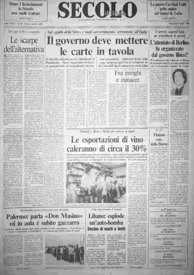 mercoledì 9 aprile 1986