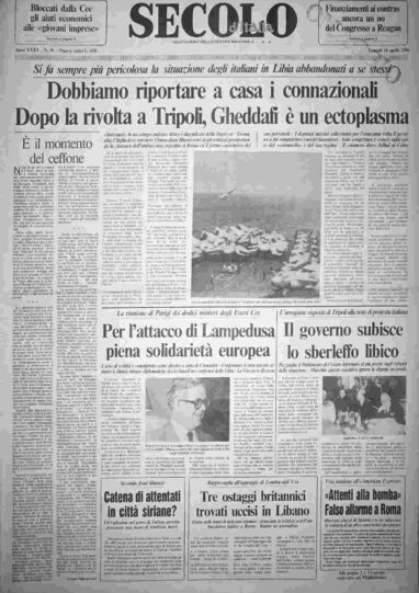 venerdì 18 aprile 1986