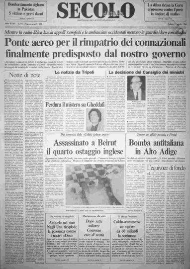 sabato 19 aprile 1986