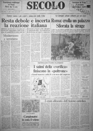 martedì 29 aprile 1986