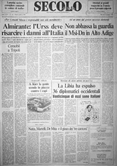 martedì 13 maggio 1986