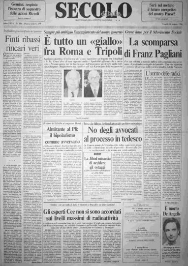 venerdì 16 maggio 1986
