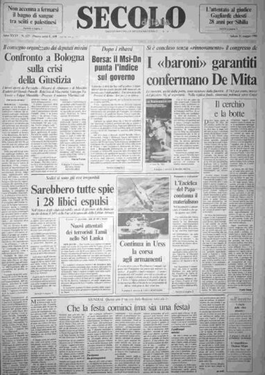 sabato 31 maggio 1986