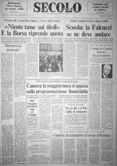 mercoledì 11 giugno 1986