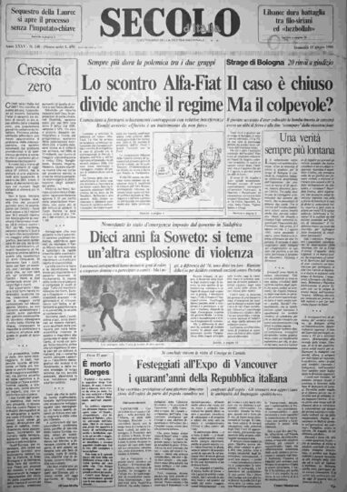 domenica 15 giugno 1986