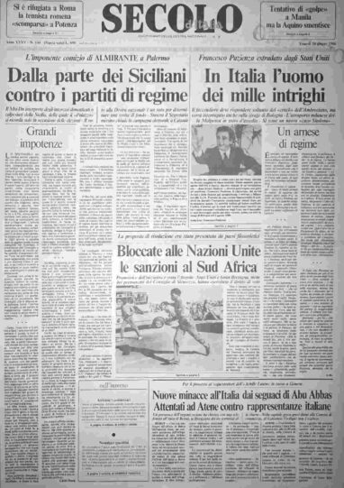 venerdì 20 giugno 1986