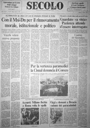 sabato 21 giugno 1986