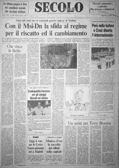 domenica 22 giugno 1986