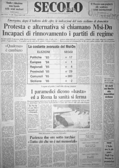 mercoledì 25 giugno 1986