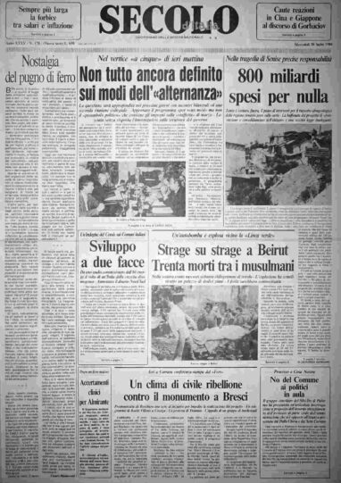 mercoledì 30 luglio 1986