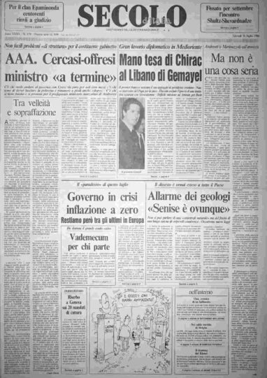 giovedì 31 luglio 1986