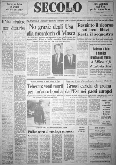 mercoledì 20 agosto 1986