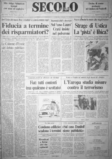 giovedì 25 settembre 1986