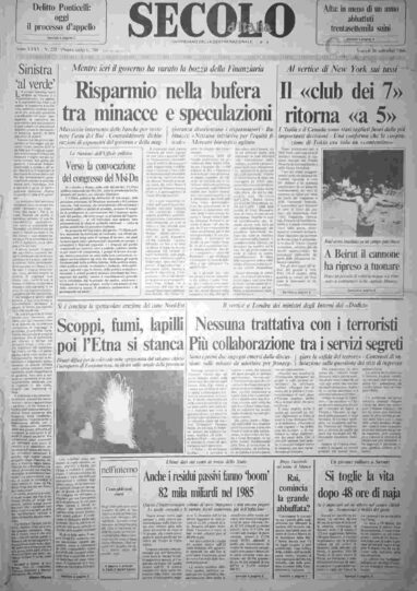 venerdì 26 settembre 1986