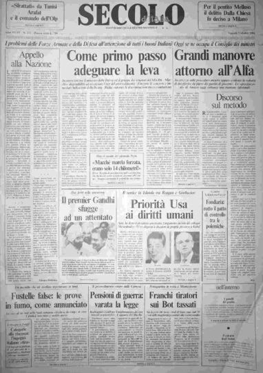 venerdì 3 ottobre 1986