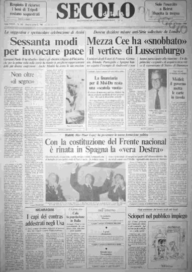 martedì 28 ottobre 1986