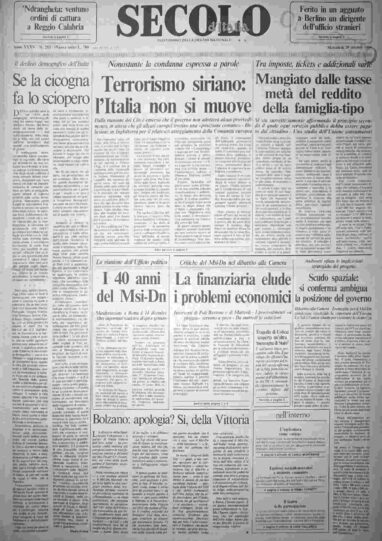 mercoledì 29 ottobre 1986