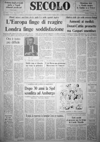 martedì 11 novembre 1986