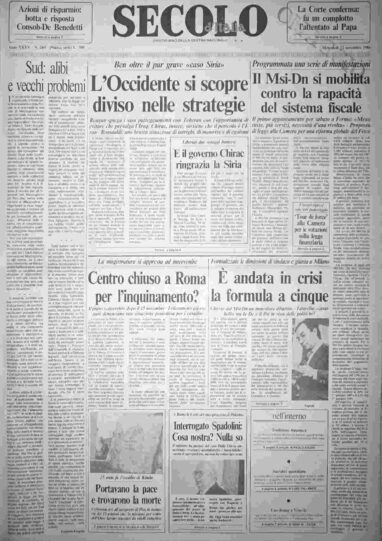 mercoledì 12 novembre 1986
