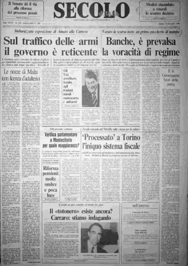 sabato 22 novembre 1986