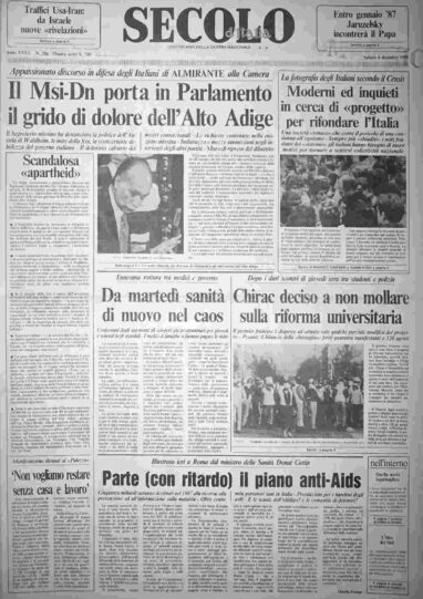 sabato 6 dicembre 1986