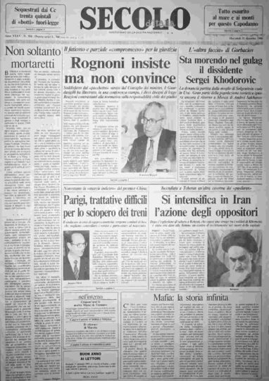 mercoledì 31 dicembre 1986