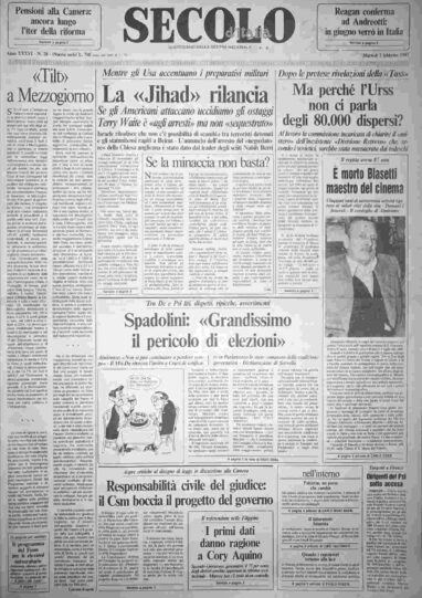 martedì 3 febbraio 1987