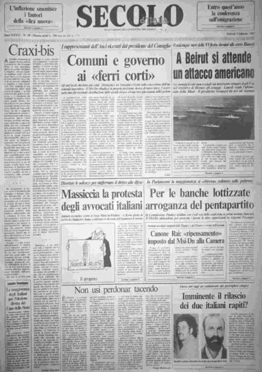 giovedì 5 febbraio 1987