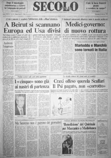 domenica 8 febbraio 1987