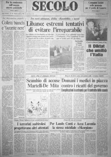 martedì 10 febbraio 1987