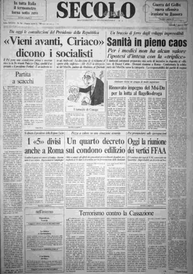 giovedì 5 marzo 1987