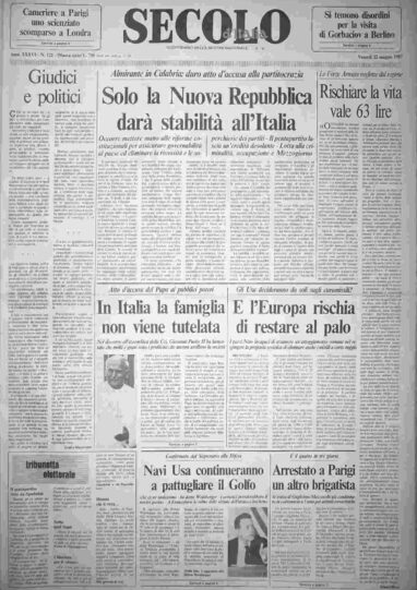 venerdì 22 maggio 1987