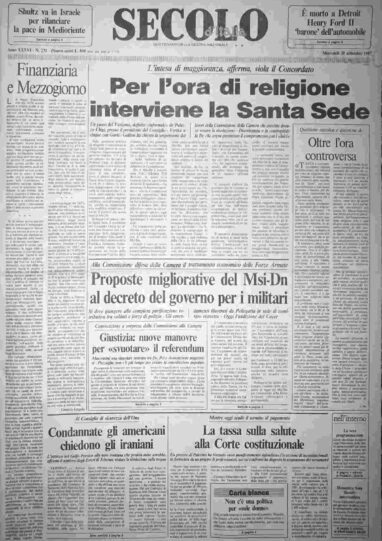 mercoledì 30 settembre 1987