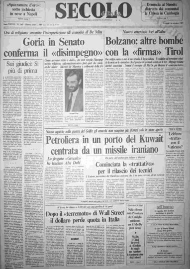 venerdì 16 ottobre 1987