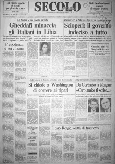 venerdì 30 ottobre 1987