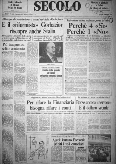 martedì 3 novembre 1987